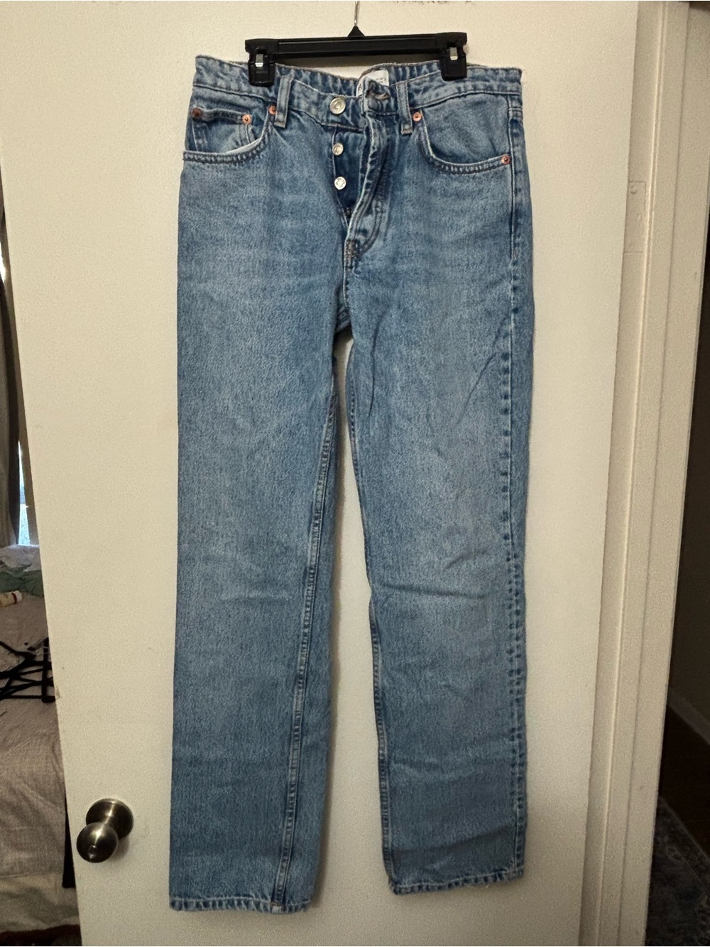 Zara Classic Straight-Leg Light Blue Men's Jeans